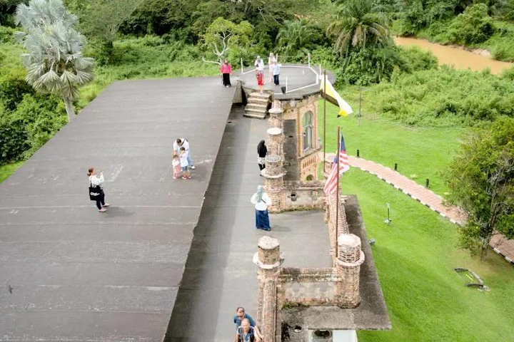 Rooftop of Kellie's Castle overlooking the river