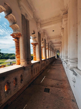 Open colonnade on the upper floor of Kellie's Castle